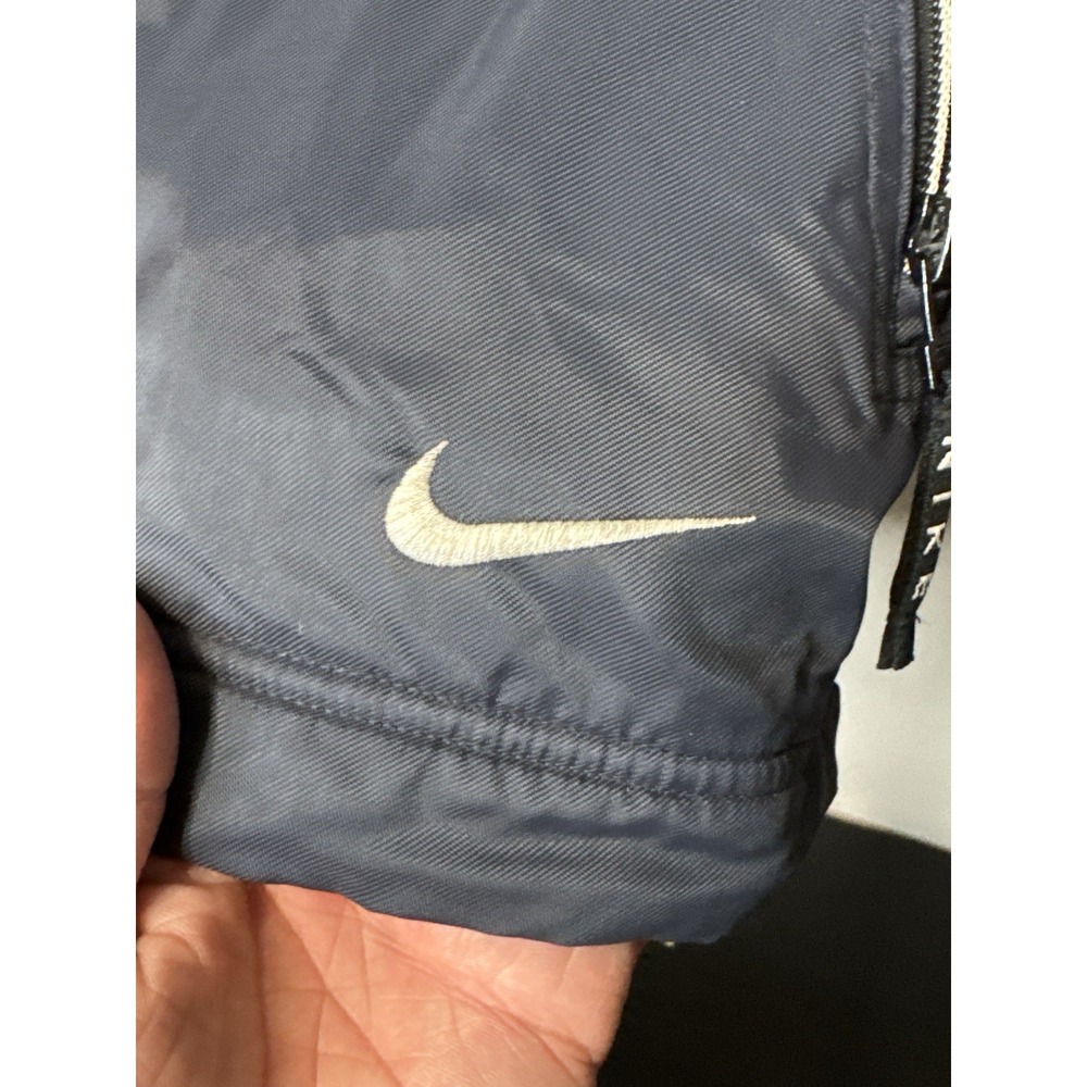 Vintage Nike Fleece Lined Jacket Navy Swoosh Full Zip Mens XL - Picture 4 of 15